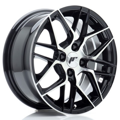 Cerchi in lega Japan Racing JR28 15x7 ET25 4x100 Gloss Black Machined Face