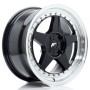 Cerchi in lega Japan Racing JR6 17x8 ET20-35 4H BLANK Gloss Black w-Machined Lip