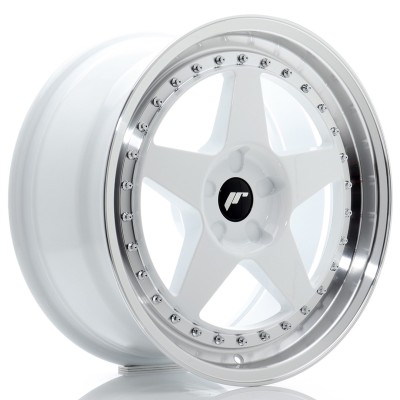 Cerchi in lega Japan Racing JR6 18x8,5 ET20-40 5H BLANK White w-Machined Lip