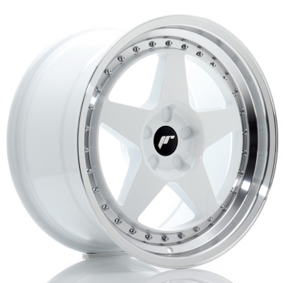 Cerchi in lega Japan Racing JR6 18x9,5 ET20-40 5H BLANK White w-Machined Lip